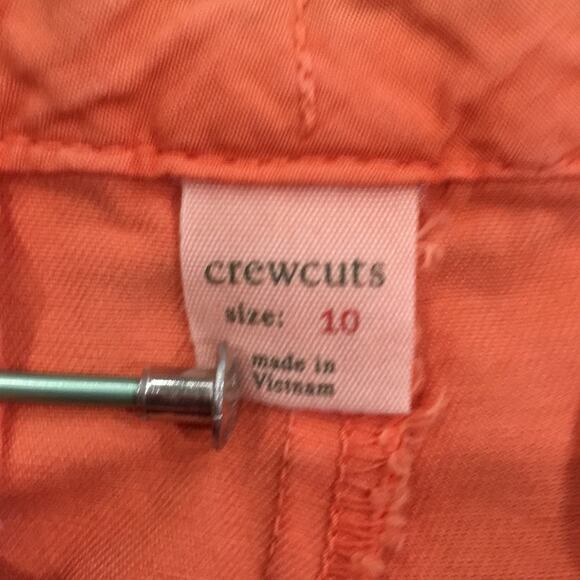 Crewcuts Girls Sz 10 Orange Sun Faded Slim Fit Chino Pants Adjust 100% Cotton - Picture 4 of 10